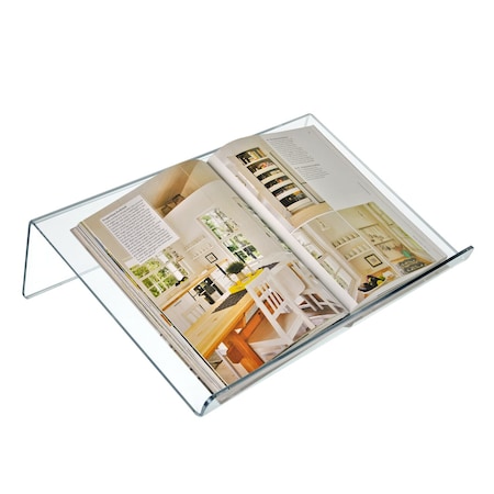 Azar Displays Acrylic Book Stand Holder 3/16" Thick, Size: 18"W x 12"D x 5"H 515542